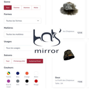Boutique en ligne La forêt des chapeaux sur la place de marché pour modistes françaises Hats'mirror.