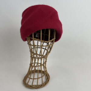 Toque en feutre flamand rose framboise