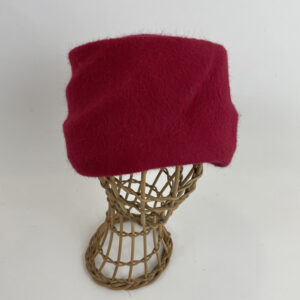 Toque en feutre flamand rose framboise