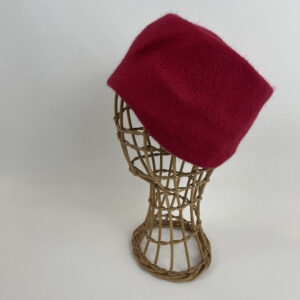 Toque en feutre flamand rose framboise