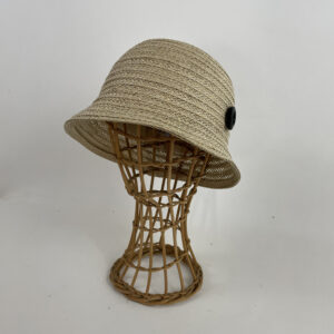 Chapeau de paille clochant écru