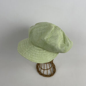 Casquette gavroche en lin vert clair