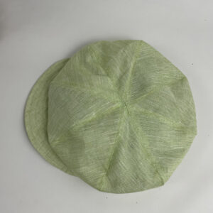 Casquette gavroche en lin vert clair