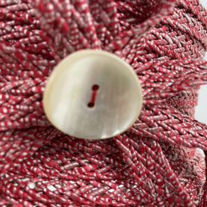 Chapeau cloche en gallon de rafia rouge