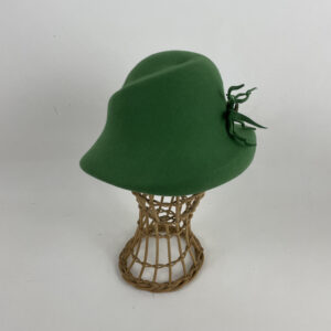 Chapeau vert en feutre de lapin