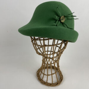 Chapeau vert en feutre de lapin