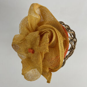 Bijoux de tête en paille jaune bouton d'or