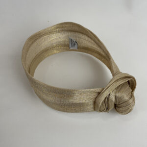 Bandeau en fibre de banane et lurex doré