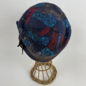 Chapeau cloche en feutre nuno bleu nuit