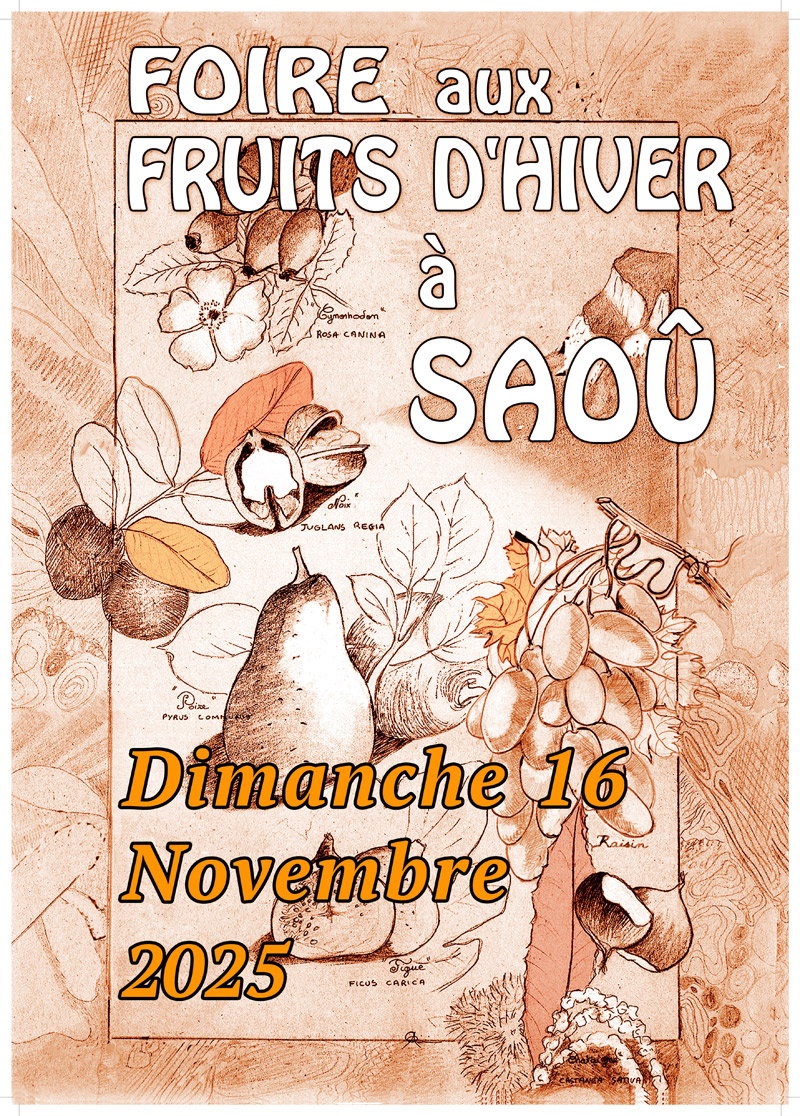 Foire aux Fruits d'Hiver à Saoû (26) le 3ème dimanche de novembre