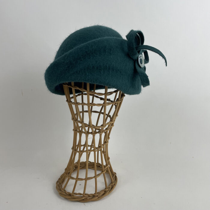 Bonnet en feutre flamand vert canard