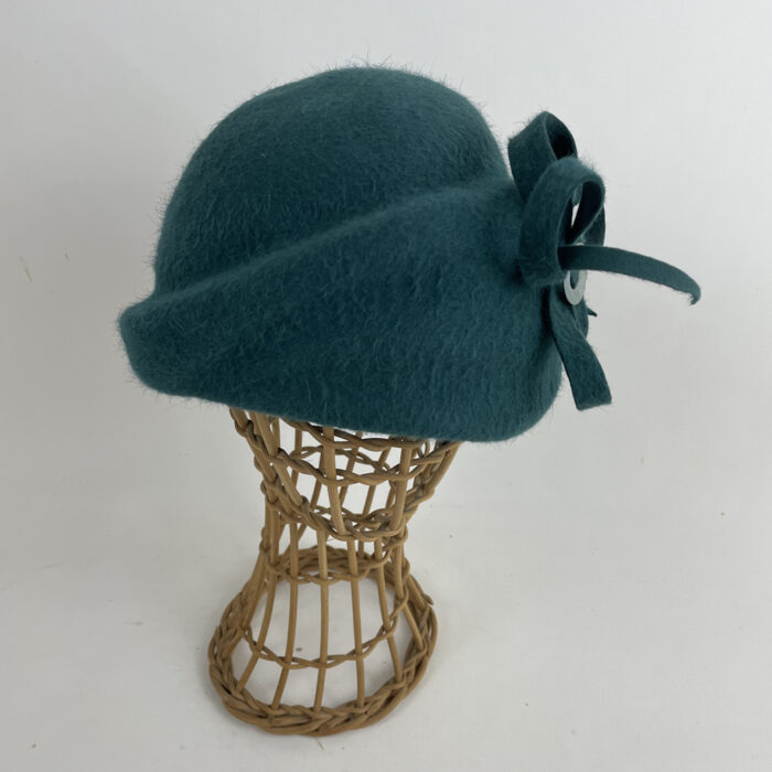 Bonnet en feutre flamand vert canard