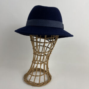 Chapeau trilby en feutre zephir bleu marine