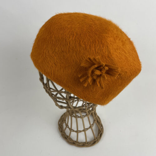 Béret en feutre flamand orange