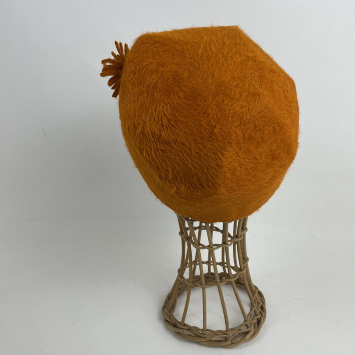 Béret en feutre flamand orange