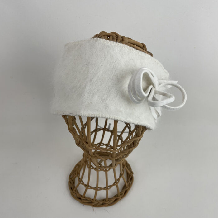 Bandeau en angora blanc