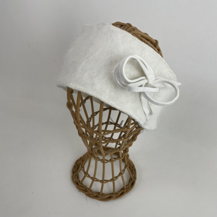 Bandeau en angora blanc