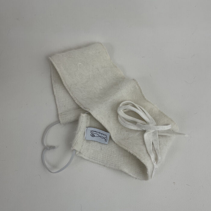 Bandeau en angora blanc
