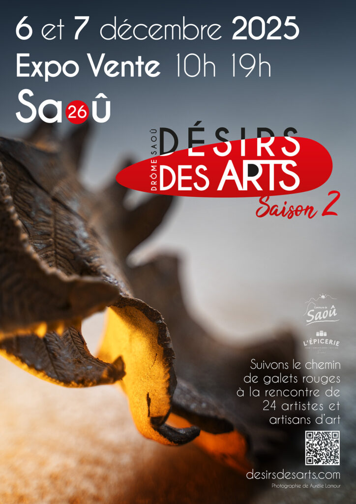 DDA_2025_Affiche_WEB Désirs des Arts - Saison 2 à Saoû (Drôme) les 6 & 7 décembre 2025