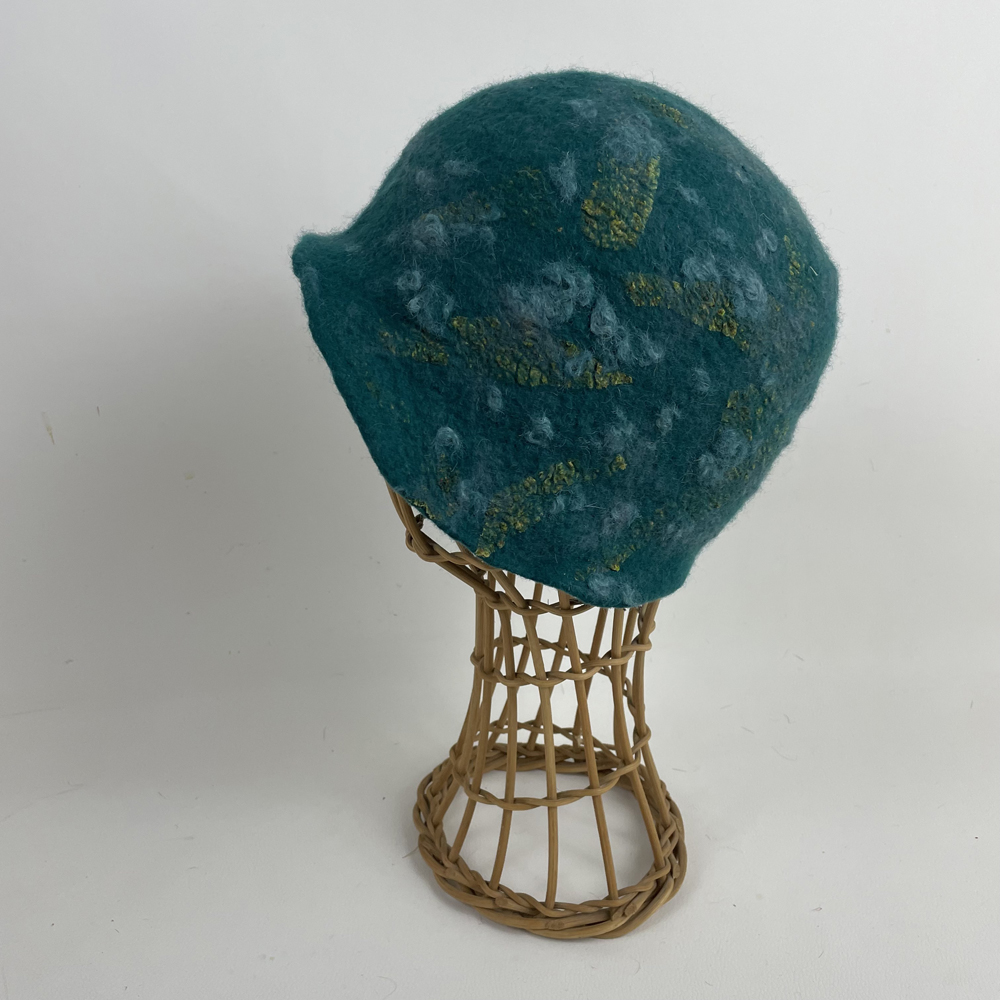 Cloche en feutre nuno vert canard