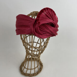 Bandeau en fibre de banane rouge gani de velours coordonné