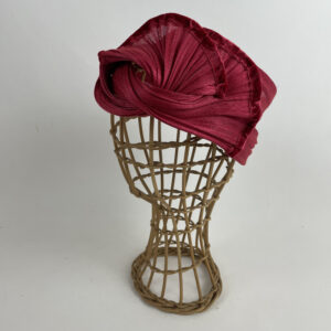 Bandeau en fibre de banane rouge gani de velours coordonné