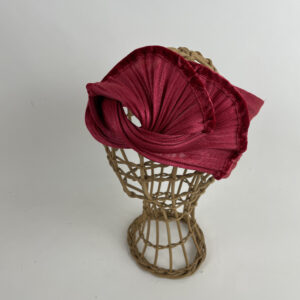 Bandeau en fibre de banane rouge gani de velours coordonné