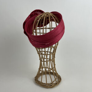 Bandeau en fibre de banane rouge gani de velours coordonné