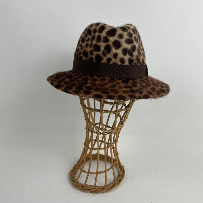 Fedora en feutre flamand leopard