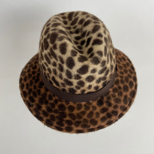 Fedora en feutre flamand leopard
