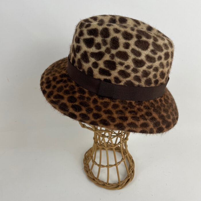 Fedora en feutre flamand leopard