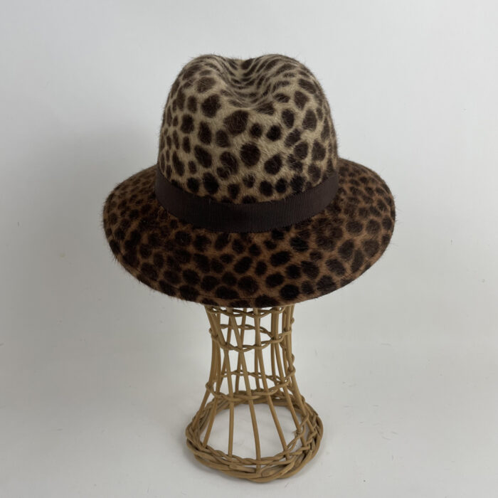 Fedora en feutre flamand leopard