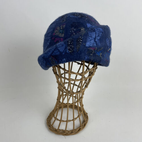 Bonnet en feutre nuno bleu nuit