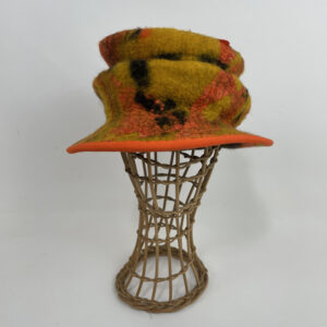 Chapeau en feutre nuno orange jaune et marron