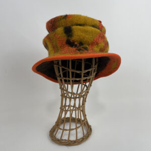 Chapeau en feutre nuno orange jaune et marron