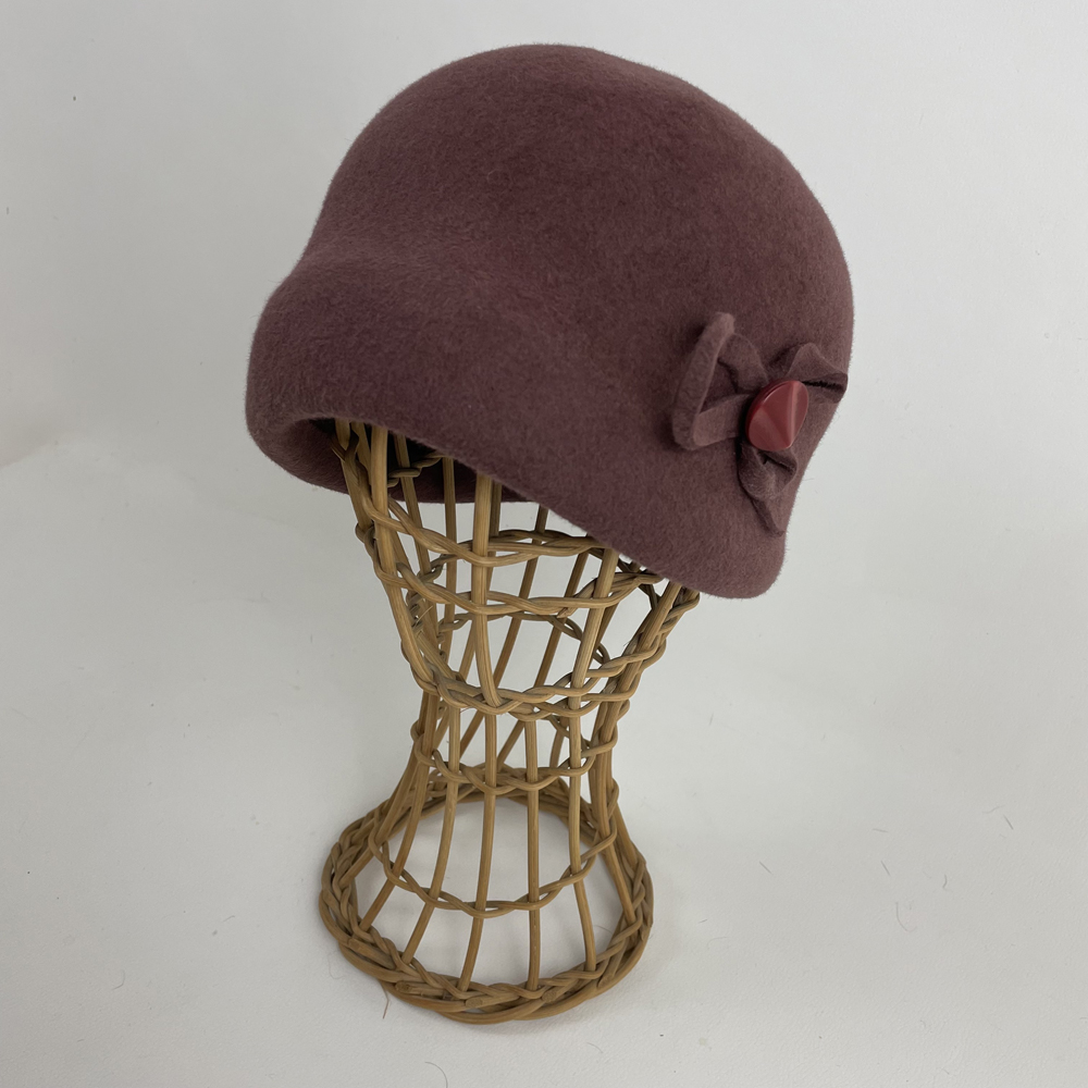 Cloche en feutre taupé marron glacé