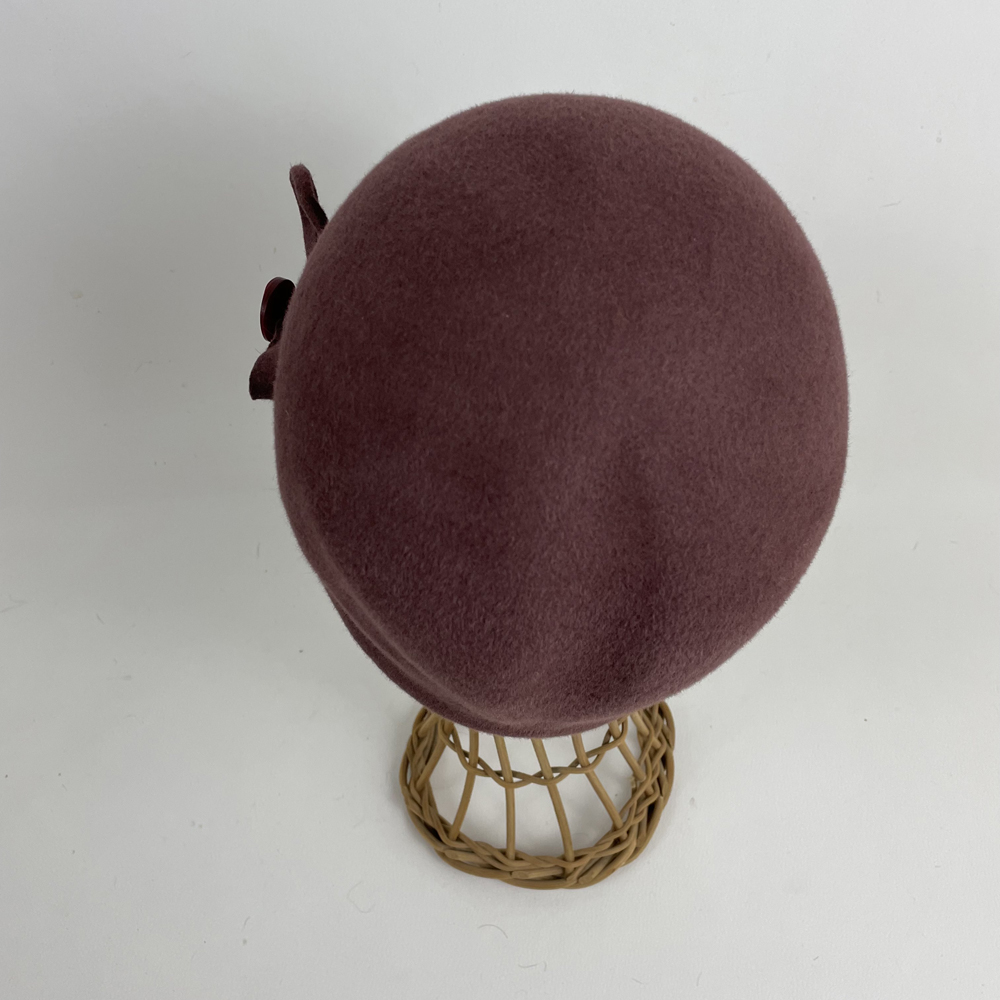 Cloche en feutre taupé marron glacé