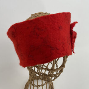Bandeau en feutre nuno rouge