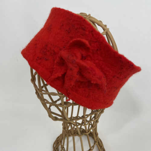 Bandeau en feutre nuno rouge