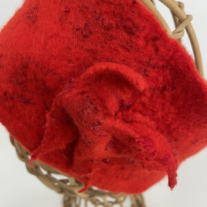 Bandeau en feutre nuno rouge