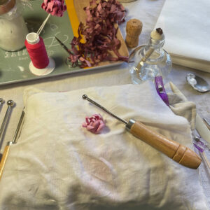 Création de fleurs en tissu