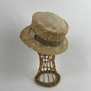 Chapeau cloche en paille de blé & jute