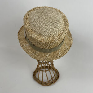 Chapeau cloche en paille de blé & jute