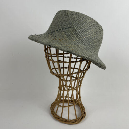 Chapeau de paille en rafia vert