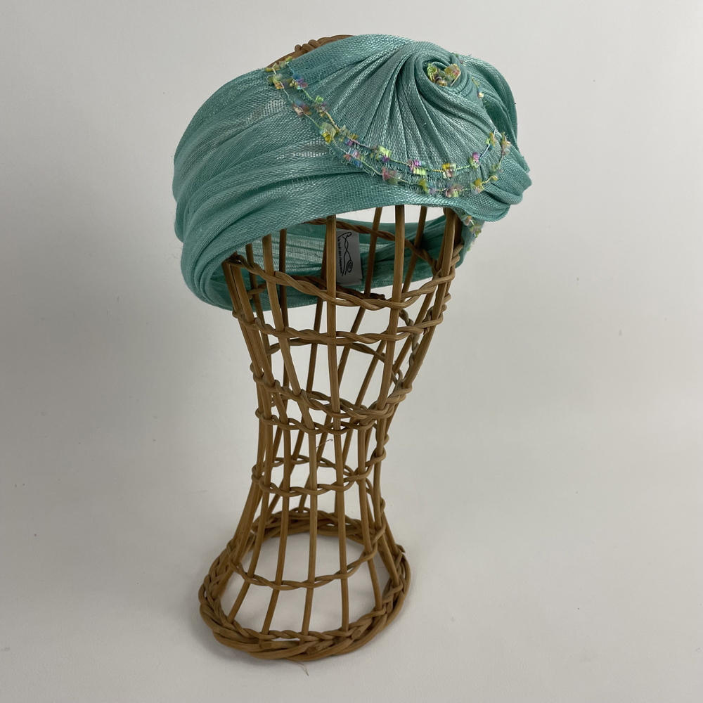 Bandeau en fibre de banane vert d'eau