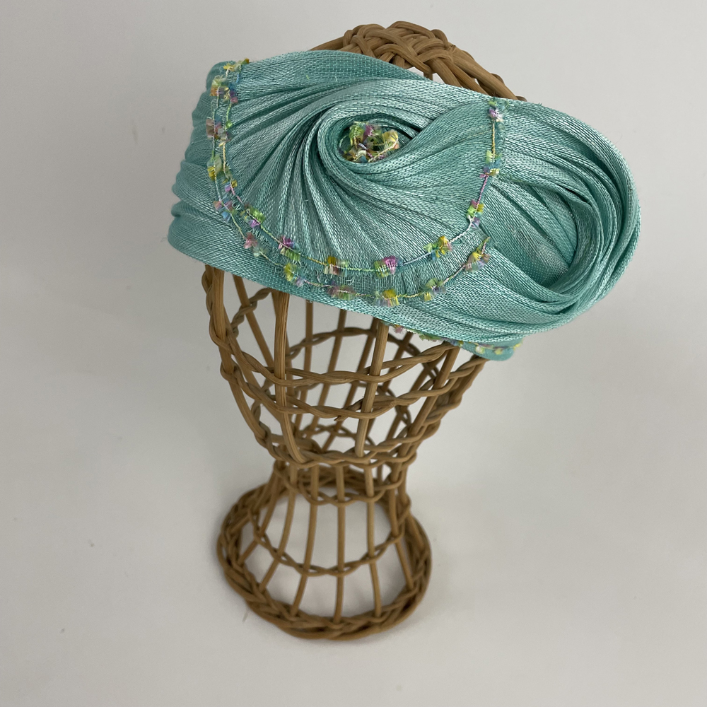 Bandeau en fibre de banane vert d'eau