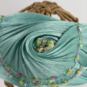 Bandeau en fibre de banane vert d'eau