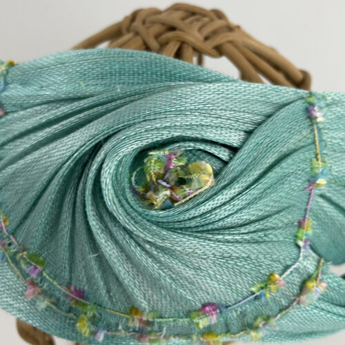 Bandeau en fibre de banane vert d'eau