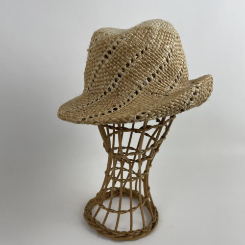 Chapeau de paille de blé & jute