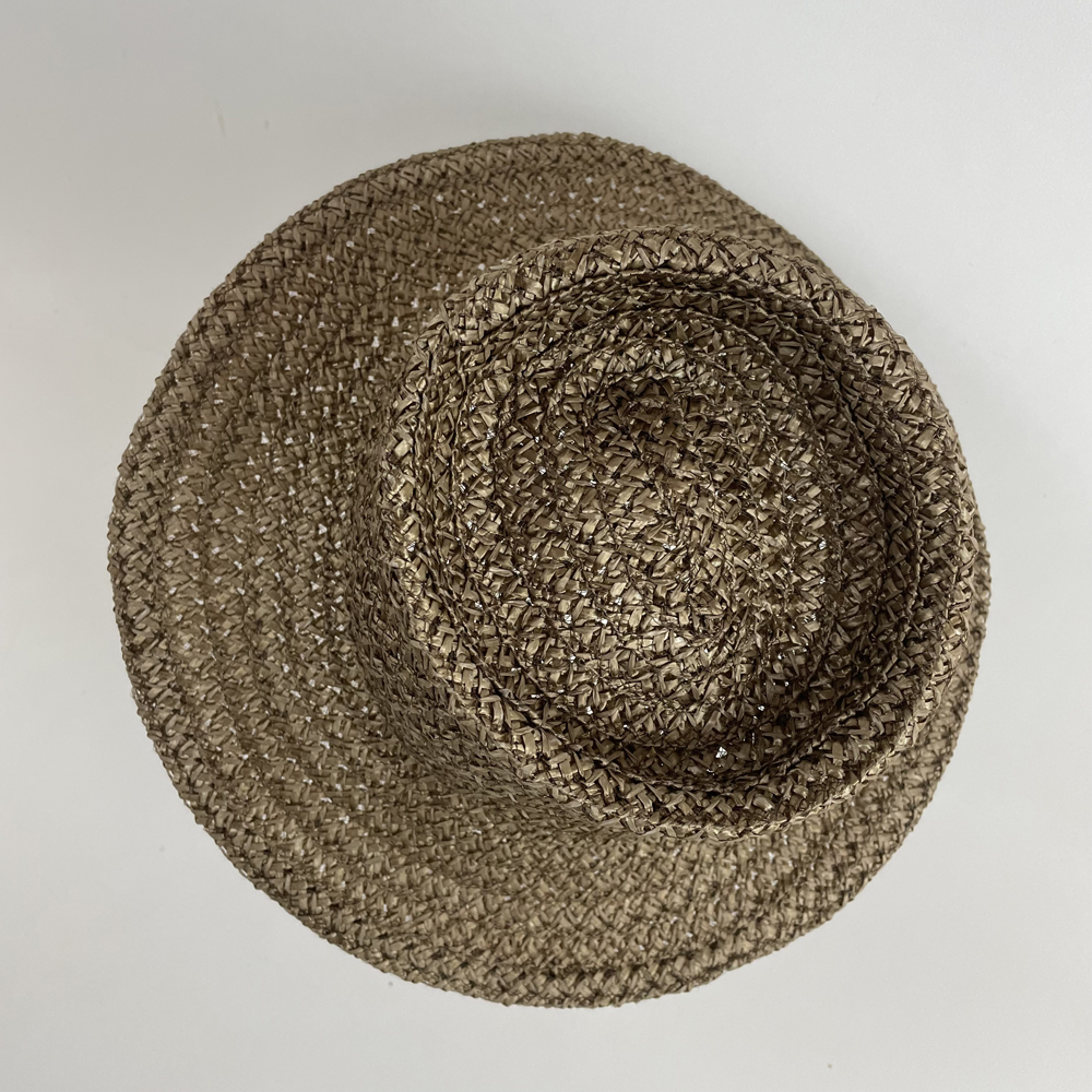 Haut de forme bronze en gallon de paille ancienne